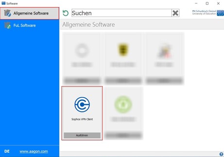 Bild 2: Aagon Client Management Platform (ACMP) Kiosk - Allgemeine Software - Sophos VPN Client Bild 2: Aagon Client Management Platform (ACMP) Kiosk - Allgemeine Software - Sophos VPN Client
