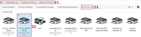 Bild 9: Systemsteuerung - Hardware und Sound - Geräte und Drucker - Gerät entfernen Bild 9: Systemsteuerung - Hardware und Sound - Geräte und Drucker - Gerät entfernen