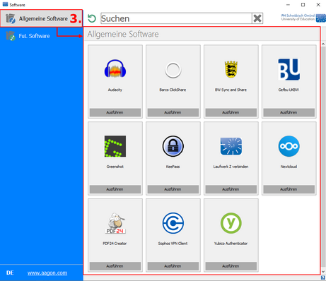 Bild 3: Aagon Client Management Platform (ACMP) Kiosk - Kategorie "Allgemeine Software" Bild 3: Aagon Client Management Platform (ACMP) Kiosk - Kategorie "Allgemeine Software"
