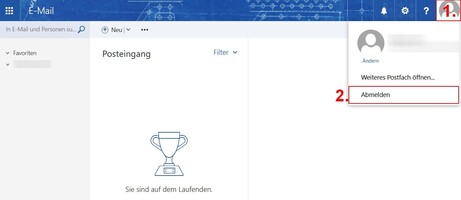 Bild 3: Outlook Web Access (OWA) - Abmelden