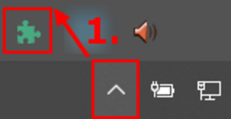 Bild 1: Aagon Client Management Platform (ACMP) Kiosk - Grünes Puzzle-Icon in der Task-Leiste Bild 1: Aagon Client Management Platform (ACMP) Kiosk - Grünes Puzzle-Icon in der Task-Leiste