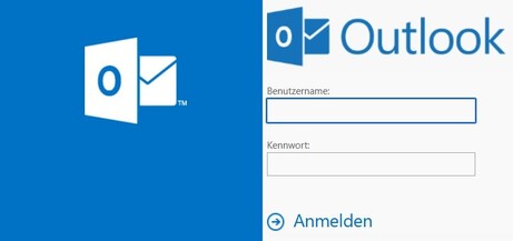 Bild 1: Outlook Web Access (OWA) - Anmeldung nicht ausgefüllt