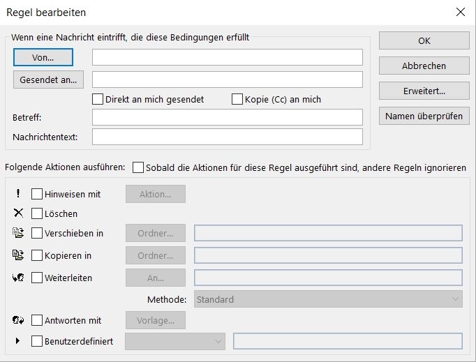 Outlook 2013 und höher Automatische Antworten/Abwesenheitsnotizen für ExchangeMailbox einrichten